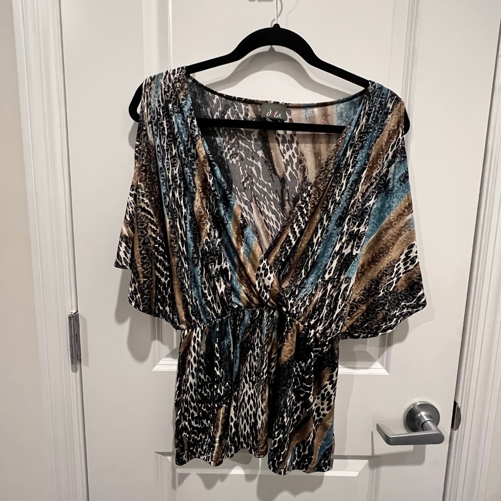 Dots Animal Print Top